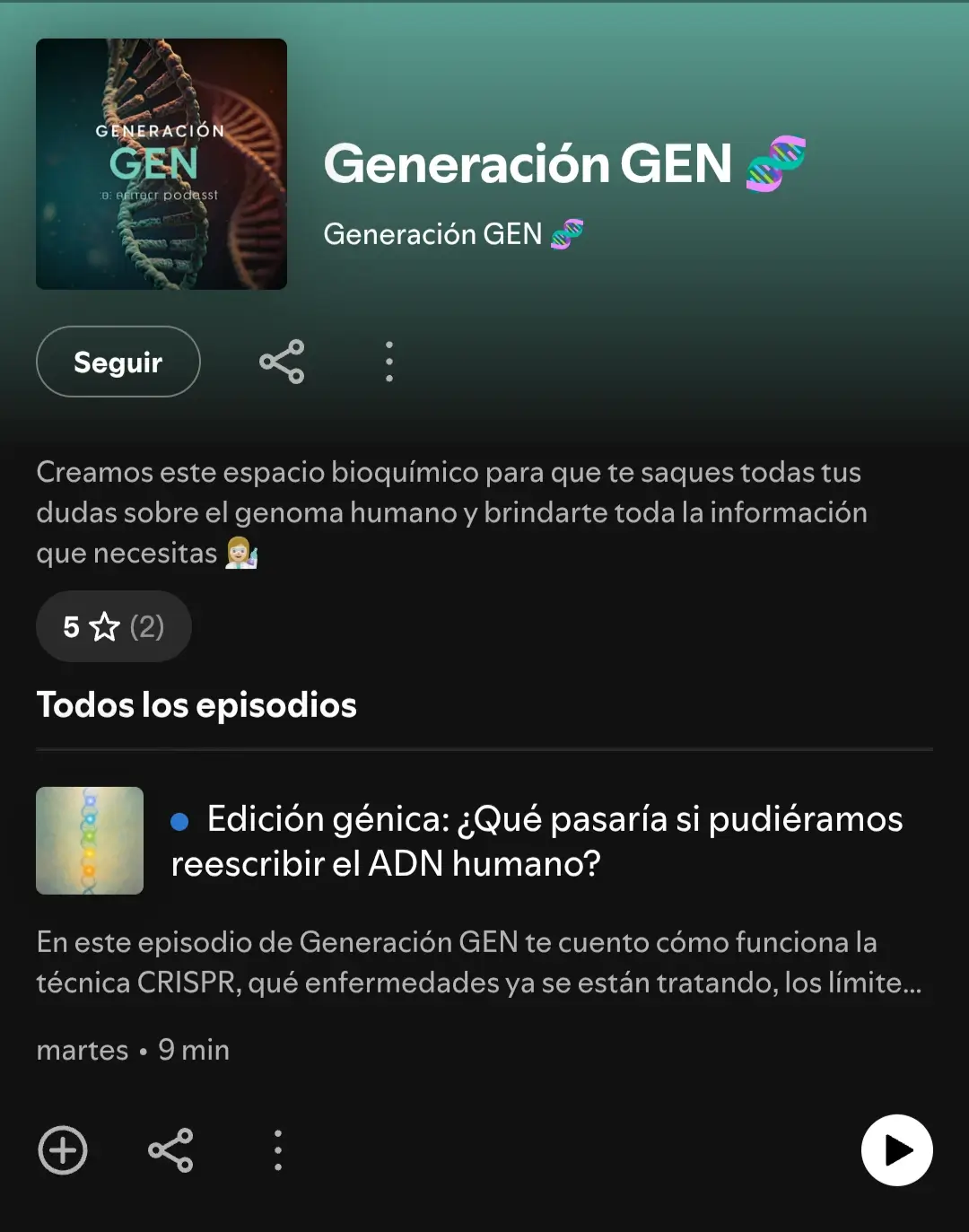 Generación GEN - Podcast sobre genética y genoma humano