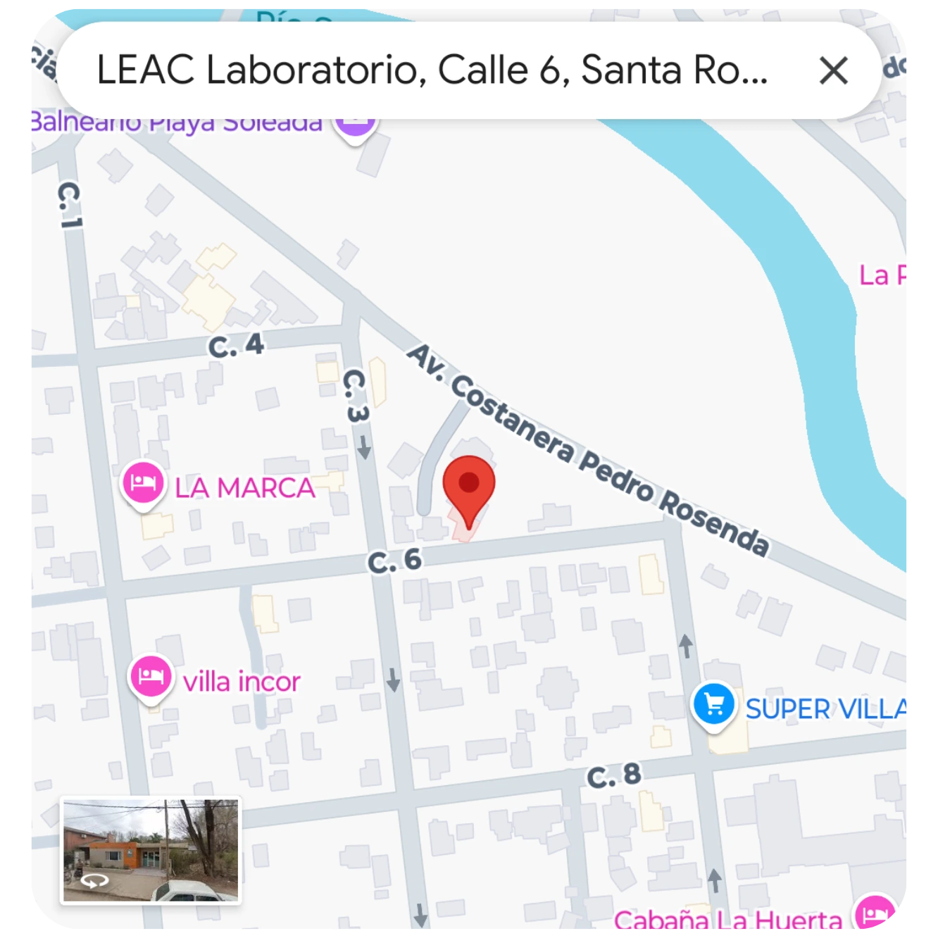 Mapa de Sede Santa Rosa de Calamuchita